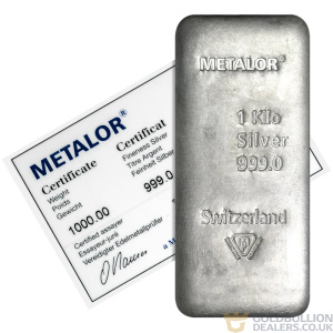 Metalor 1 Kilo Silver Bar