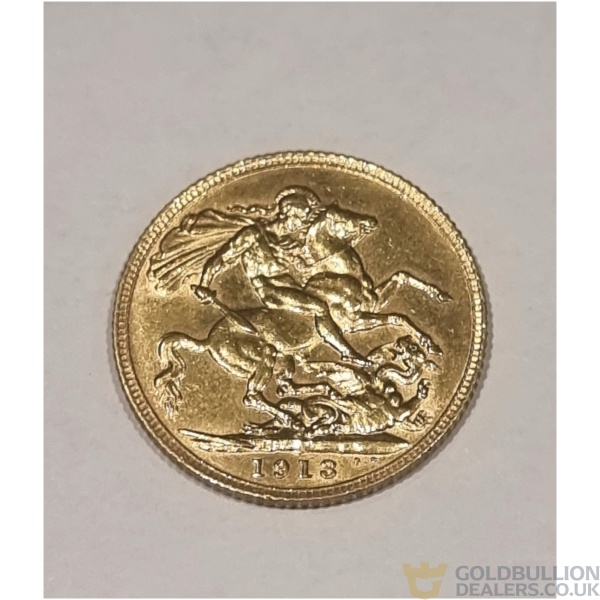 1913 Gold Sovereign - King George V - London