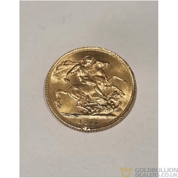 1915 Gold Sovereign - King George V - London