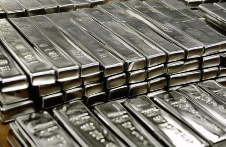 silver bars on a sales counter